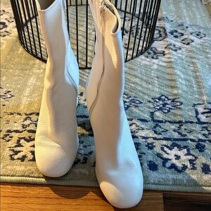 Miista London Adrianne White Leather Boots Size 40/9.5